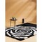 Rugsotic Hand Tufted Shag Area Rug 6X9 Floral Black White Polyester K00006